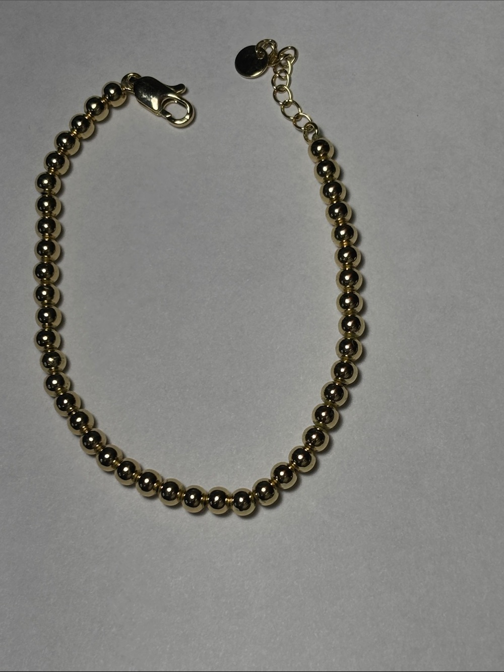 Gold Bead Anklet with Lobster Clasp - Women's Fashion Accessory